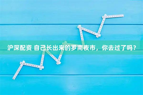 沪深配资 自己长出来的罗南夜市，你去过了吗？