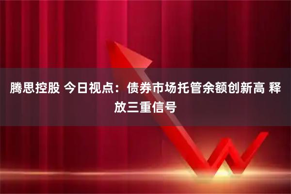 腾思控股 今日视点：债券市场托管余额创新高 释放三重信号