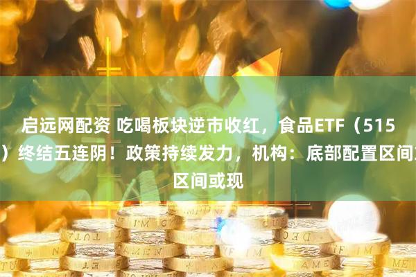 启远网配资 吃喝板块逆市收红，食品ETF（515710）终结五连阴！政策持续发力，机构：底部配置区间或现