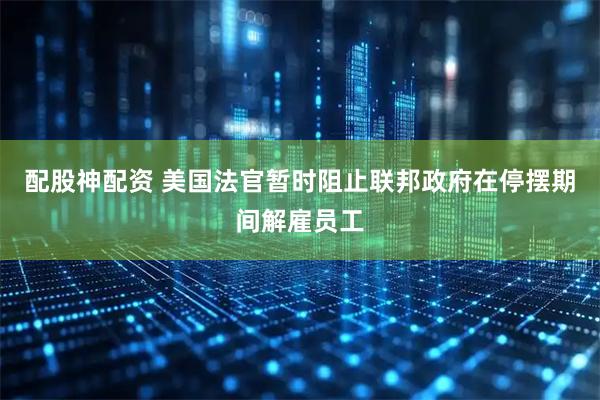 配股神配资 美国法官暂时阻止联邦政府在停摆期间解雇员工